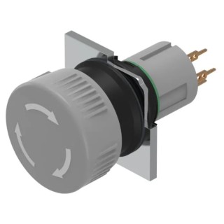 EAO 51 Series Maintained Emergency Stop Push Button, 16 mm Cutout, SPDT 51-252.0268