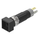 EAO Modular Switch Actuator, Push Button, Square Black Bezel, Plastic, For 19 Series 19-159.015