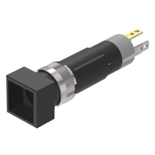 EAO Modular Switch Actuator, Push Button, Square Black Bezel, Plastic, For 19 Series 19-159.015