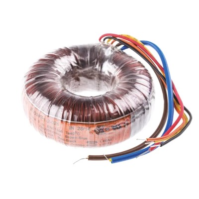 Nuvotem Talema Toroidal Transformer 80 VA, 230 V AC Primary, 2 x 25 V AC Secondary, 2 Outputs, Copper 0080P1-2-025