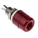 Hirschmann Test & Measurement Red Female Banana Socket, 4 mm Solder Termination, 60V DC, 20A, Nickel Plating IBU401/RT