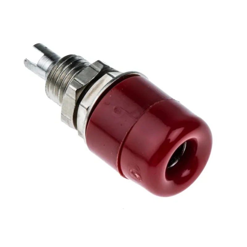 Hirschmann Test & Measurement Red Female Banana Socket, 4 mm Solder Termination, 60V DC, 20A, Nickel Plating IBU401/RT