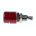 Hirschmann Test & Measurement Red Female Banana Socket, 4 mm Solder Termination, 60V DC, 20A, Nickel Plating IBU401/RT