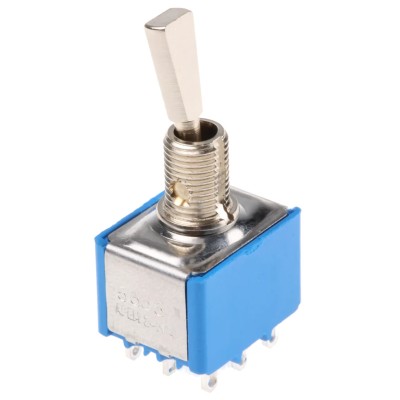 APEM Toggle Switch Panel Mount On-On 3PDT Solder Terminal 30V DC 250V AC 5656A9