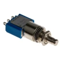 APEM 8000 Series Miniature Push Button Switch Latching Panel Mount SPDT 30V DC 125V AC Silver Actuator 8636A