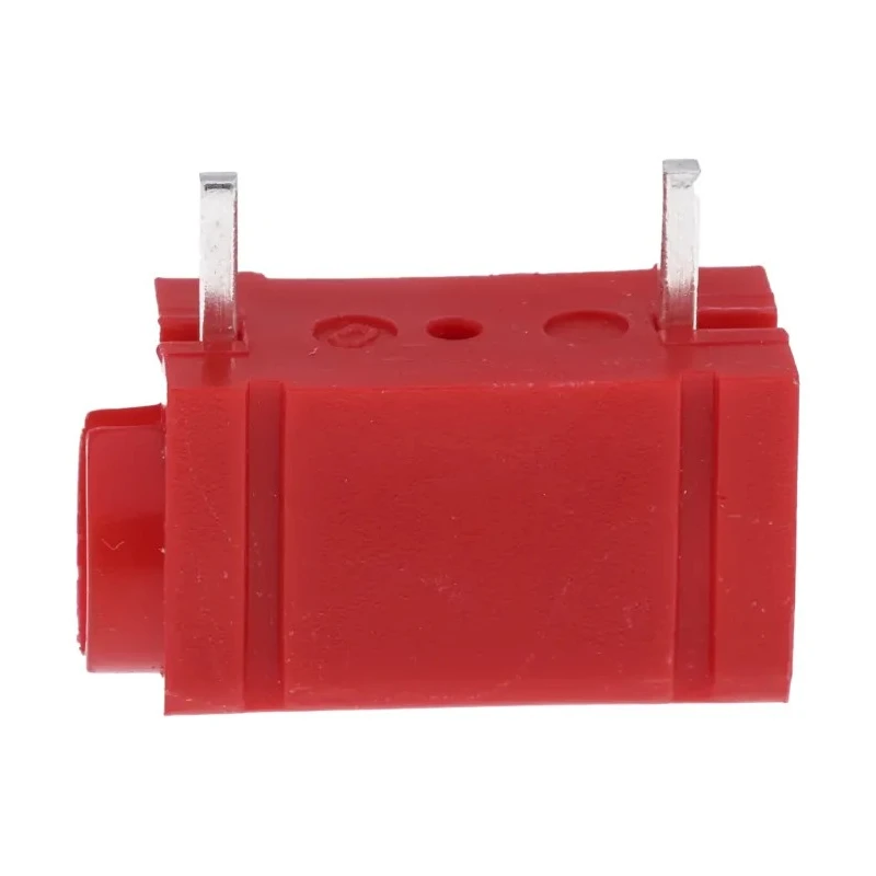 RS PRO Red Female Test Socket 4 mm Plug-In Termination 50V 10A Silver-Plated Brass 103-6511