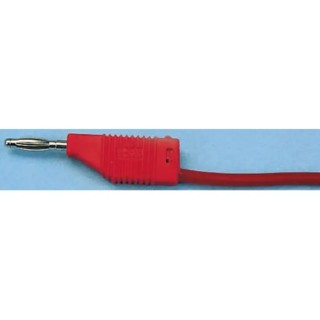 Staubli Connector Test Lead, 10A, 30V AC/60V DC, Red, 250mm, Silicone Insulation 20493-1