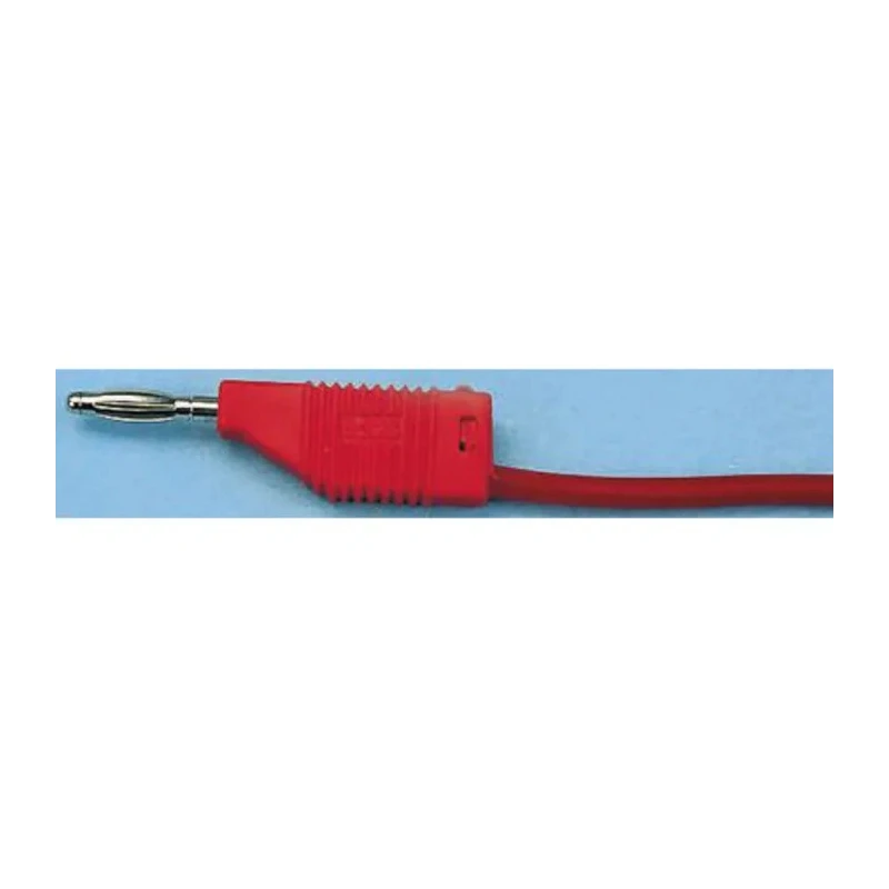 Staubli Connector Test Lead, 10A, 30V AC/60V DC, Red, 250mm, Silicone Insulation 20493-1
