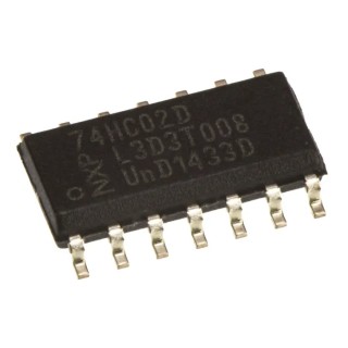 Nexperia Quad 2-Input NOR Logic Gate SOIC, 14-Pin, High-Speed CMOS, Surface Mount 74HC02D,652