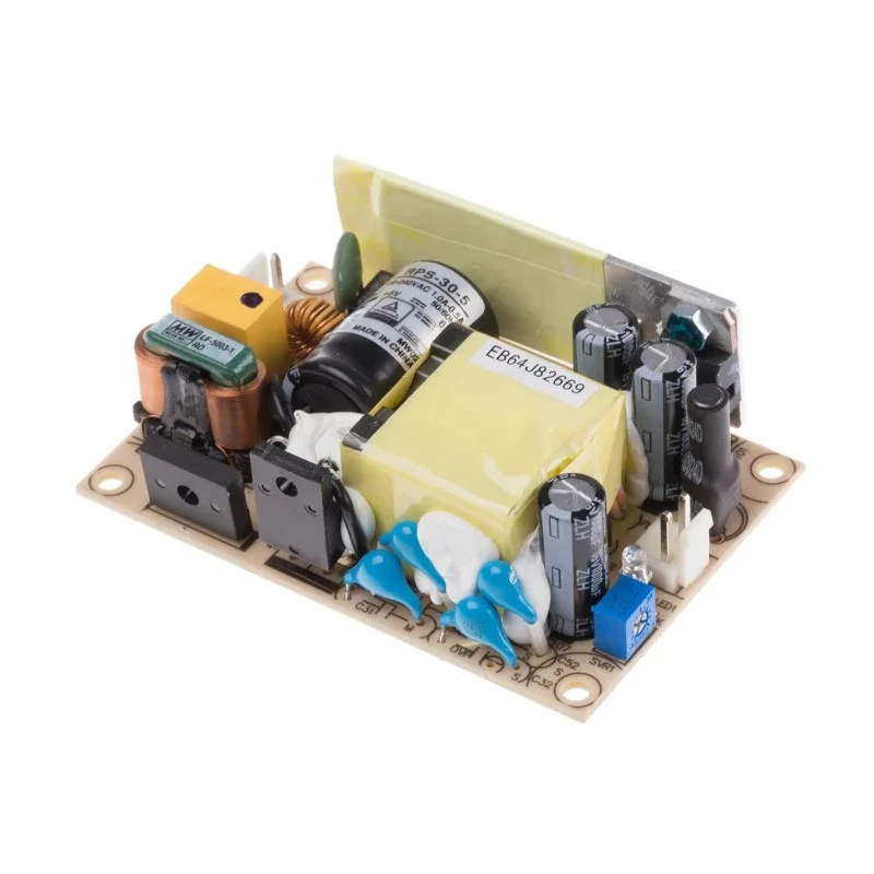 MEAN WELL Switching Power Supply 5V DC, 30W, Chassis Mount, RPS-30-5
