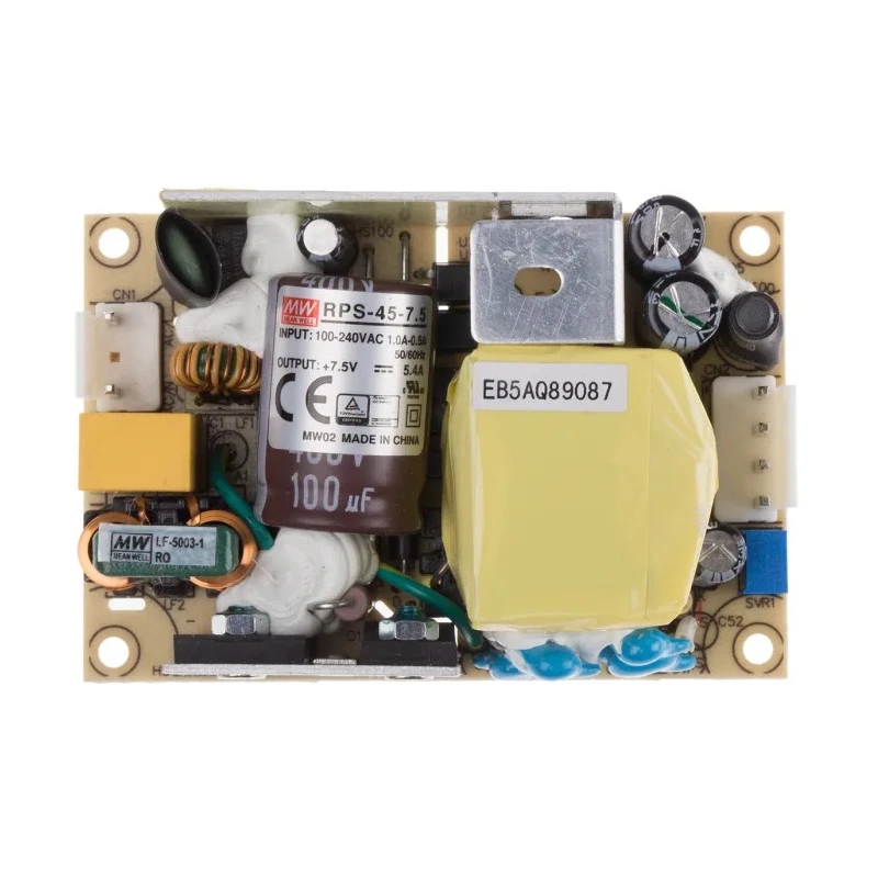 MEAN WELL Switching Power Supply 7.5V DC, 40.5W, PCB Mount, RPS-45-7.5