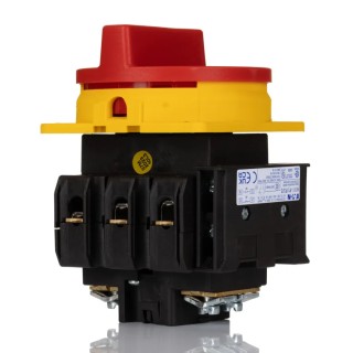 Eaton 3-Pole Panel Mount Isolator Switch, IP65, 640A, 30 kW, Red Handle, Screw Terminals