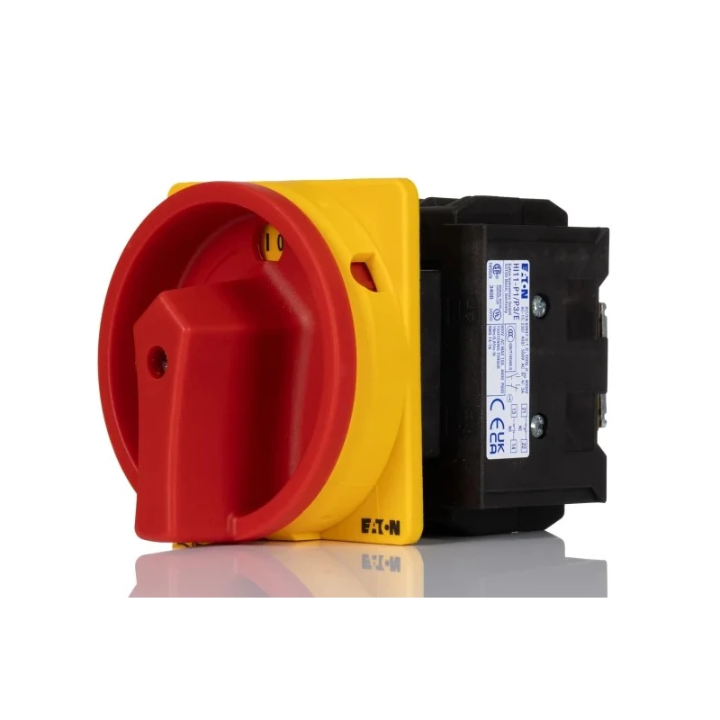 Eaton 3-Pole Panel Mount Isolator Switch, IP65, 640A, 30 kW, Red Handle, Screw Terminals 