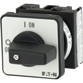 Eaton Cam Switch, 2 Position, Flush Mount, Knob Actuator, 690V AC, 20A, IP65, T0 Series 088709 T0-1-102/E