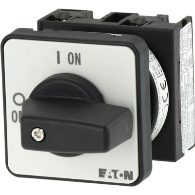 Eaton Cam Switch, 2 Position, Flush Mount, Knob Actuator, 690V AC, 20A, IP65, T0 Series 088709 T0-1-102/E