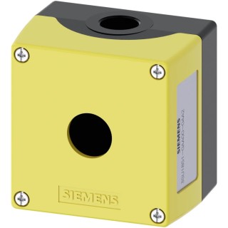 Siemens SIRIUS ACT Yellow Metal Push Button Enclosure 1-Hole 22mm IP66/IP67/IP69 3SU1851-0AA00-0AA2