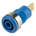 Staubli Blue Female Banana Socket 4 mm, Tab Termination, 1000V 32A Gold Plated 23.3060-23