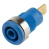 Staubli Blue Female Banana Socket 4 mm, Tab Termination, 1000V 32A Gold Plated 23.3060-23