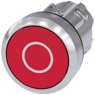 Siemens SIRIUS ACT Red Momentary Push Button Head, 22 mm Cutout, Metal, IP66/IP67/IP69K 3SU1050-0AB20-0AD0