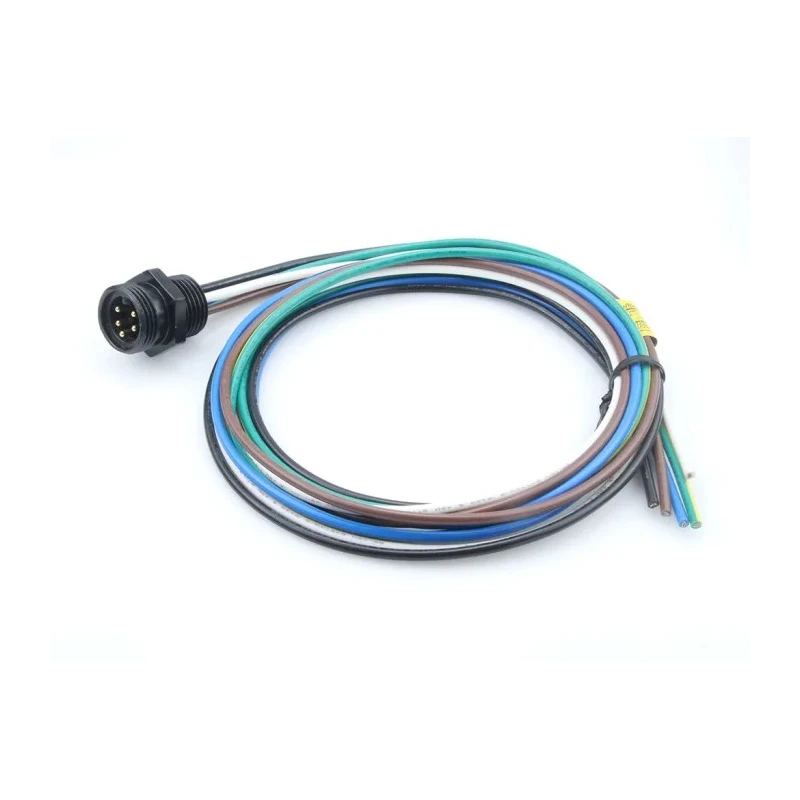 Brad from Molex Sensor Actuator Cable, Male 5 Way 1/2 In Circular Straight to 5 Way Unterminated, Polyurethane 1300138078