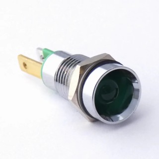 CML Innovative Technologies LED Recessed Panel Indicator, Green, 8mm Tab, IP67, 19050051