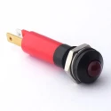 CML Innovative Technologies LED Prominent Panel Indicator, Red, 8 mm Mount Hole, Tab Terminal, IP67, 12V 19041253
