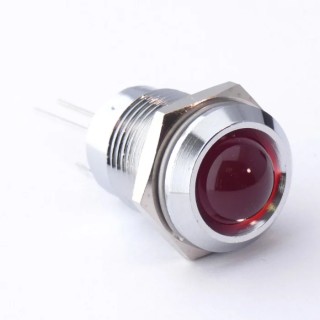 CML Innovative Technologies LED Standard Panel Mount Indicator, Red, Wire Terminal, 14 mm, 19210003