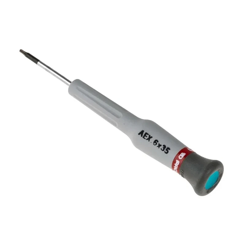 Facom Precision Screwdriver T6 Tip, 35 mm Blade, 117mm Overall Length, Bi-Material Handle AEX.6X35