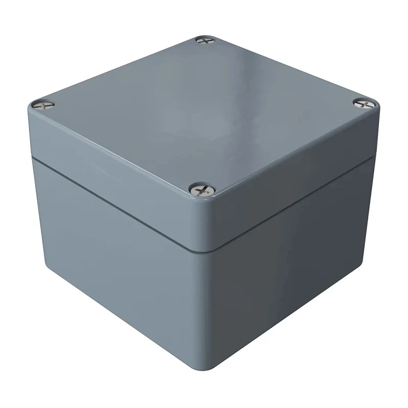 Rose Polyester Standard Series Enclosure, Fibreglass Reinforced Thermoset Polyester, Grey Lid, IP66, IK09, 122x120x90mm 