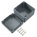 Rose Polyester Standard Series Enclosure, Fibreglass Reinforced Thermoset Polyester, Grey Lid, IP66, IK09, 122x120x90mm 