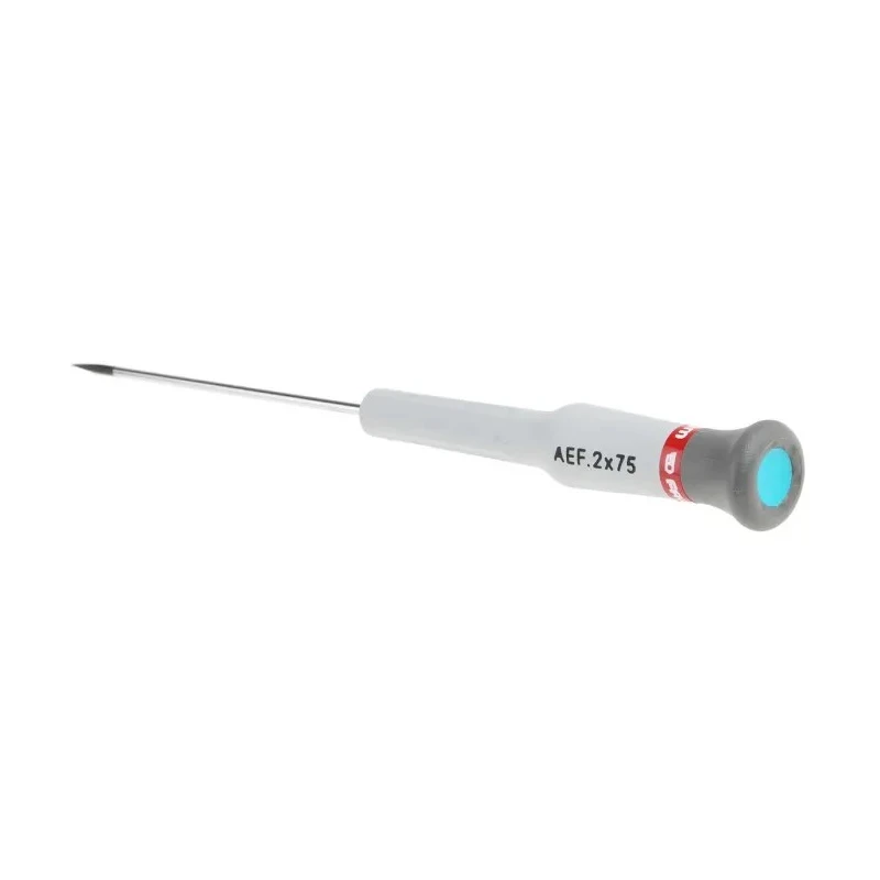Facom Standard Slotted Screwdriver, Insulated, 75 mm Blade, 2 mm Tip, 157 mm Overall Length AEF.2X75