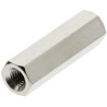 Essentra Standoff M3 Brass Hex Female/Female 18mm Body, Nickel Plated 301318040050