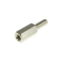 Essentra M3 Brass Standoff Male/Female, 10 mm Body, 8 mm Stud, Hex, Nickel Finish 304310040050