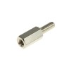 Essentra M3 Brass Standoff Male/Female, 10 mm Body, 8 mm Stud, Hex, Nickel Finish 304310040050