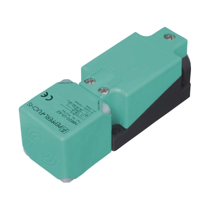 Pepperl + Fuchs Block Inductive Proximity Sensor NBN40-U1-Z2, M20 x 1.5 Thread, 2-Wire, 60V DC, 40mm Detection, Shielded