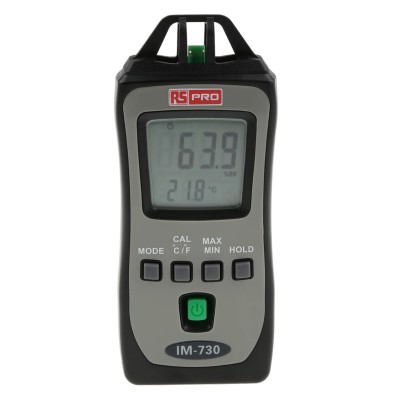 RS PRO Digital Hygrometer, IM-730, -20 to 50°C, ±1°C Temperature Accuracy, ±5% RH, 99%RH Max, 2 x AAA Battery, 106-5306
