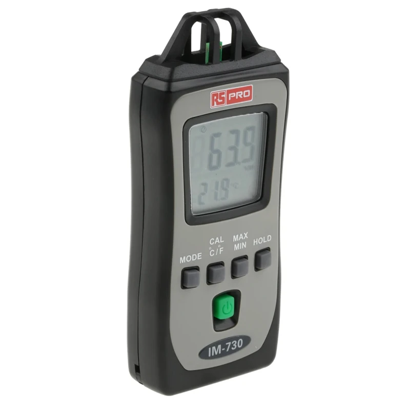 RS PRO Digital Hygrometer, IM-730, -20 to 50°C, ±1°C Temperature Accuracy, ±5% RH, 99%RH Max, 2 x AAA Battery, 106-5306