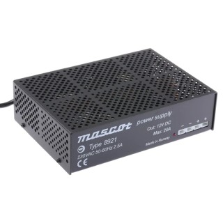Mascot 6.3 mm Push-on Terminal AC/DC Adapter 3-Pin UK Plug, 270 W, 12V DC Output, 20A, Model 8921000055