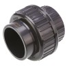 Georg Fischer Straight Push-in Union, ABS, 2 in, Female, Plastic Pipe Fitting, 12 bar, Grey, 88mm Length 729511111