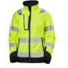 Helly Hansen Luna Hi Vis Softshell Jacket, XL, Black/Green/White/Yellow, Unisex, Waterproof, 74098_369-XL
