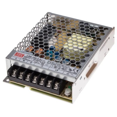 MEAN WELL LRS-100-3.3 Switching Power Supply 3.3V DC, 66W, 20A, Chassis Mount