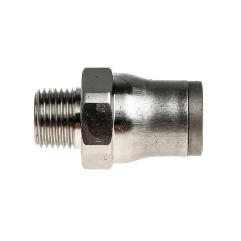 Legris 3800 Series Stainless Steel Pneumatic Male Stud Adaptor, Push-in Tube, 1/8 in R Thread, 8mm, 20 Bar, 110°C 3805 08 10