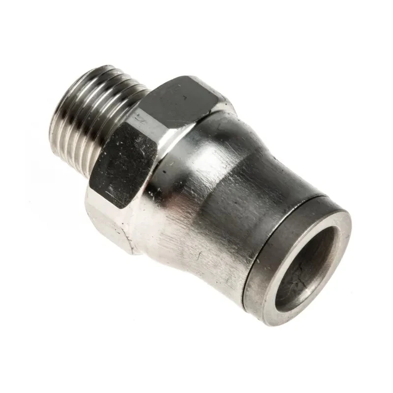 Legris 3800 Series Stainless Steel Pneumatic Male Stud Adaptor, Push-in Tube, 1/8 in R Thread, 8mm, 20 Bar, 110°C 3805 08 10