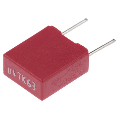 WIMA Film Capacitor 470nF 40V AC 63V DC Through Hole, 5mm Lead Pitch MKS2