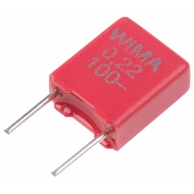 WIMA Film Capacitor 220 nF 63V AC 100V DC Through Hole, PET, 5mm Pitch MKS2