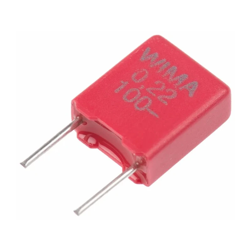 WIMA Film Capacitor 220 nF 63V AC 100V DC Through Hole, PET, 5mm Pitch MKS2