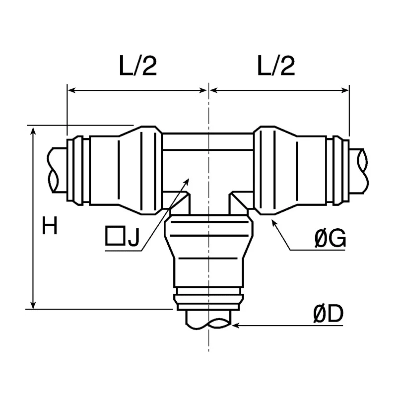 Legris Pneumatic Fitting Stainless Steel Push-in Equal Tee 10mm Tube, 20 Bar, 3804 10 00