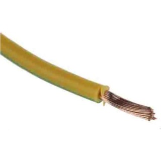 RS PRO Tri-Rated Hook Up Wire, 14 AWG, 50 x 0.25 mm Strands, 2.5mm², 305 m Length, Yellow/Green PVC Jacket, 225-2157