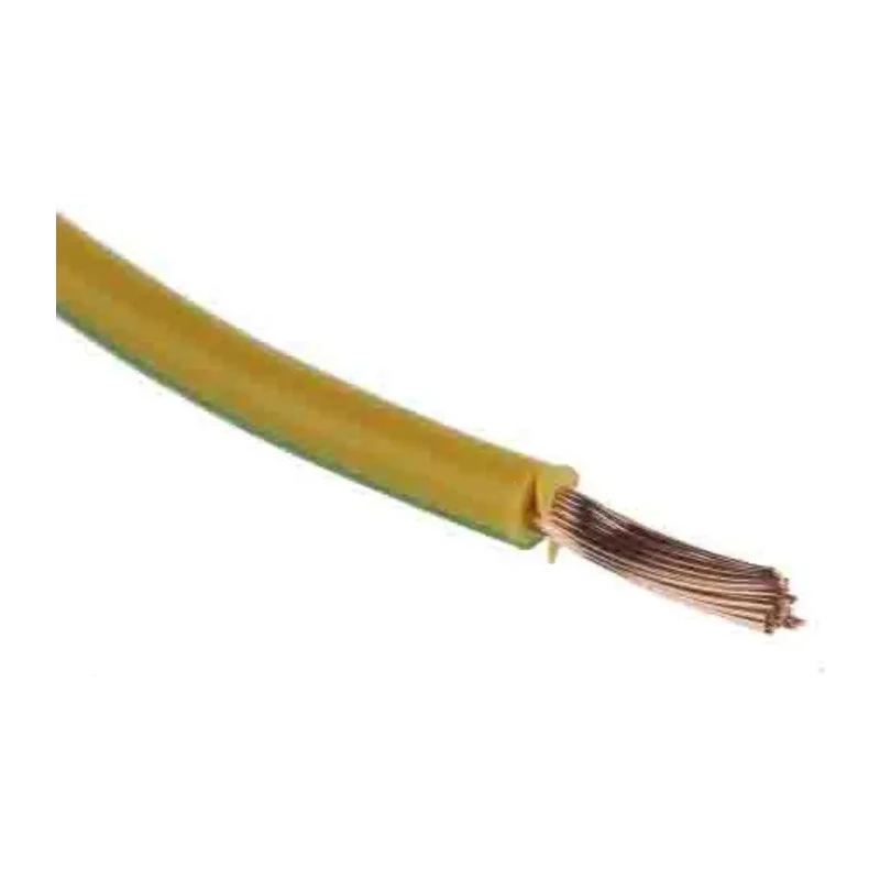RS PRO Tri-Rated Hook Up Wire, 14 AWG, 50 x 0.25 mm Strands, 2.5mm², 305 m Length, Yellow/Green PVC Jacket, 225-2157