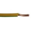 RS PRO Tri-Rated Hook Up Wire, 14 AWG, 50 x 0.25 mm Strands, 2.5mm², 305 m Length, Yellow/Green PVC Jacket, 225-2157
